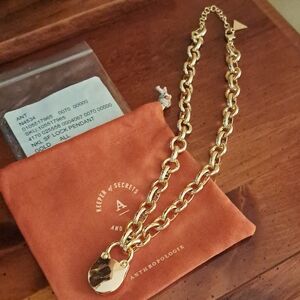 Anthropologie Gold Link Necklace
